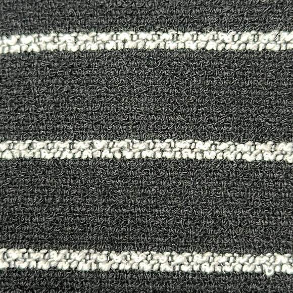 NWT H&M Black & White Striped Tweed Short Sleeve Button Front Top Blazer Size XL - Picture 9 of 15